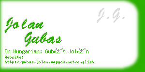 jolan gubas business card